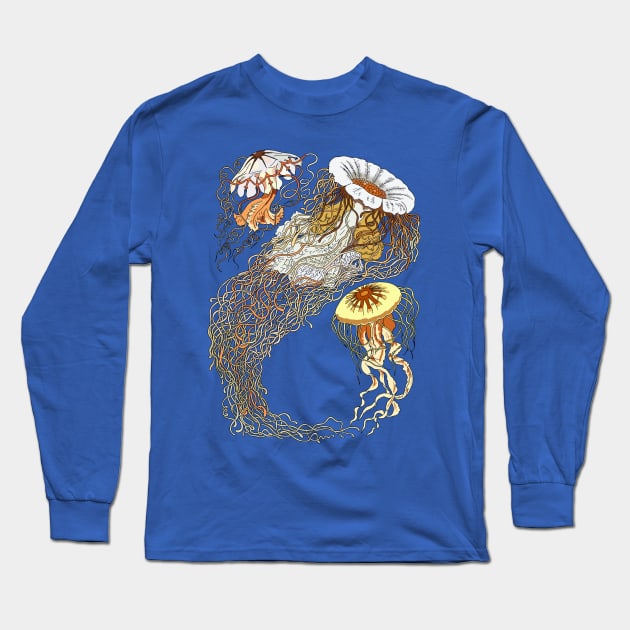 Jellyfish floats Long Sleeve T-Shirt by DashingGecko